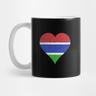 Gambian Jigsaw Puzzle Heart Design - Gift for Gambian With Gambia Roots Mug